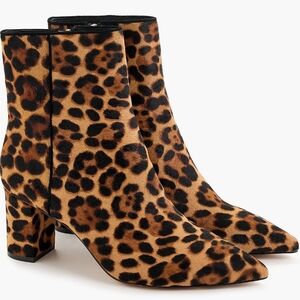 J. Crew Pointed-toe Leopard Sadie boots
